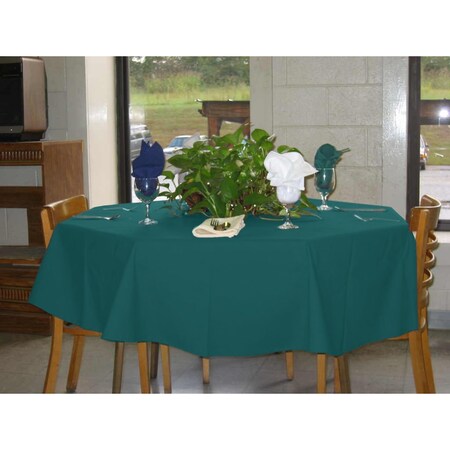 Intedge 90" Round Teal Tablecloth TCM90R-TEAL